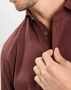 Sale Marc O'Polo Chemise Regular Fit chinée bordeaux