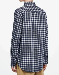 Online Gant Chemise Regular Fit en Flanelle Moy à carreaux bleu/gris