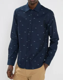 Discount Scotch & Soda Chemise Regular Fit imprimée Soleil bleu marine