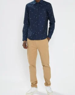 Discount Scotch & Soda Chemise Regular Fit imprimée Soleil bleu marine