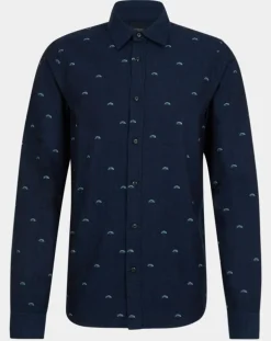 Discount Scotch & Soda Chemise Regular Fit imprimée Soleil bleu marine