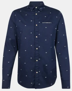 Homme Scotch & Soda Chemise Regular Fit Pocket imprimée bleu marine