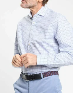 Homme Hackett London Chemise Regular Fit vichy tricolore bleue