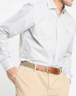 Homme Hackett London Chemise Regular Fit vichy tricolore blanc/kaki