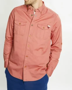 Homme Scotch & Soda Chemise Regular Fit Western Washed rouge moyen