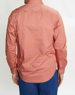 Homme Scotch & Soda Chemise Regular Fit Western Washed rouge moyen