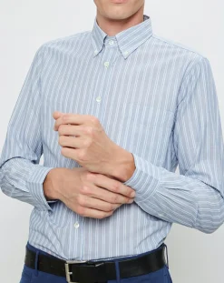 Homme Hartford Chemise Regular Gonz à rayures bleu/blanc