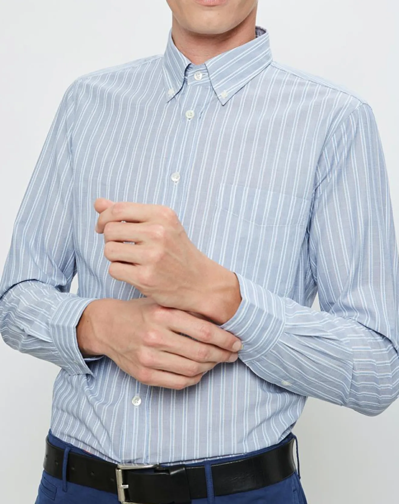 Homme Hartford Chemise Regular Gonz à rayures bleu/blanc