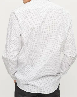 Homme Marc O'Polo Chemise regular imprimée allover blanche