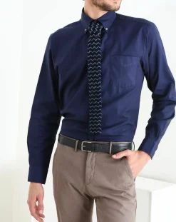 Homme Hartford Chemise Regular Pal Pat piquée marine