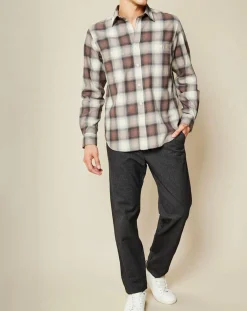 Best Hartford Chemise Regular Pocket carreaux beige/marron