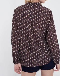 Femme See u Soon Chemise Rhubarbe imprimée coffee