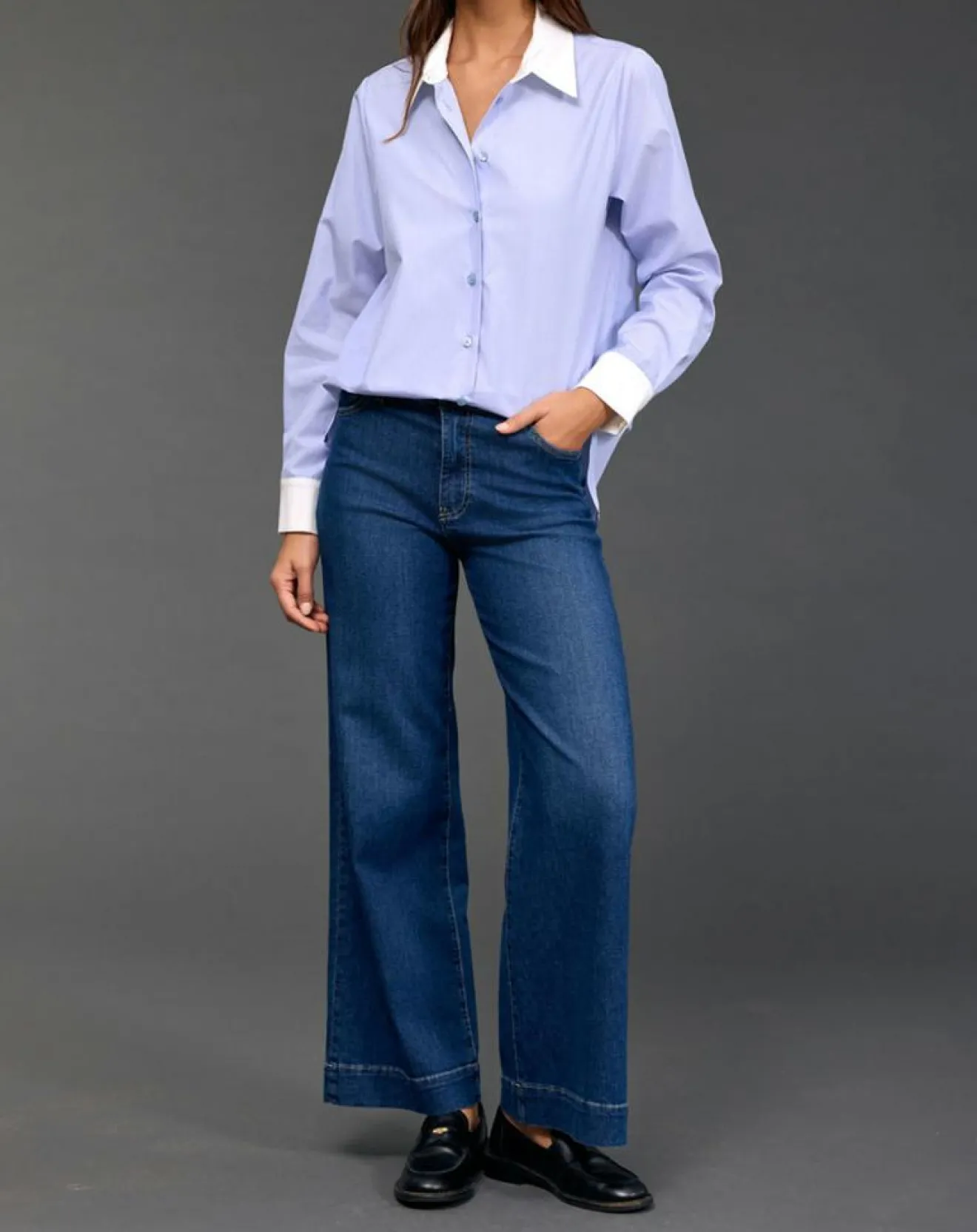 Online Lauren Vidal Chemise Sari ciel