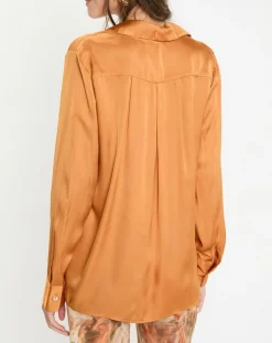 Online Lauren Vidal Chemise satinée Must cannelle