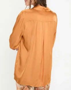 Online Lauren Vidal Chemise satinée Must cannelle