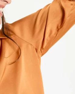 Online Lauren Vidal Chemise satinée Must cannelle