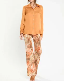 Online Lauren Vidal Chemise satinée Must cannelle