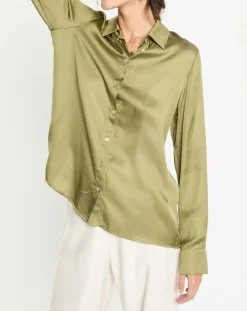 Femme Lauren Vidal Chemise satinée Must gazon