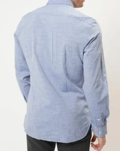 Homme Marc O'Polo Chemise shapped fit bleu chiné