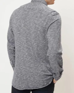 Marc O'Polo Chemise shapped fit bleu chiné