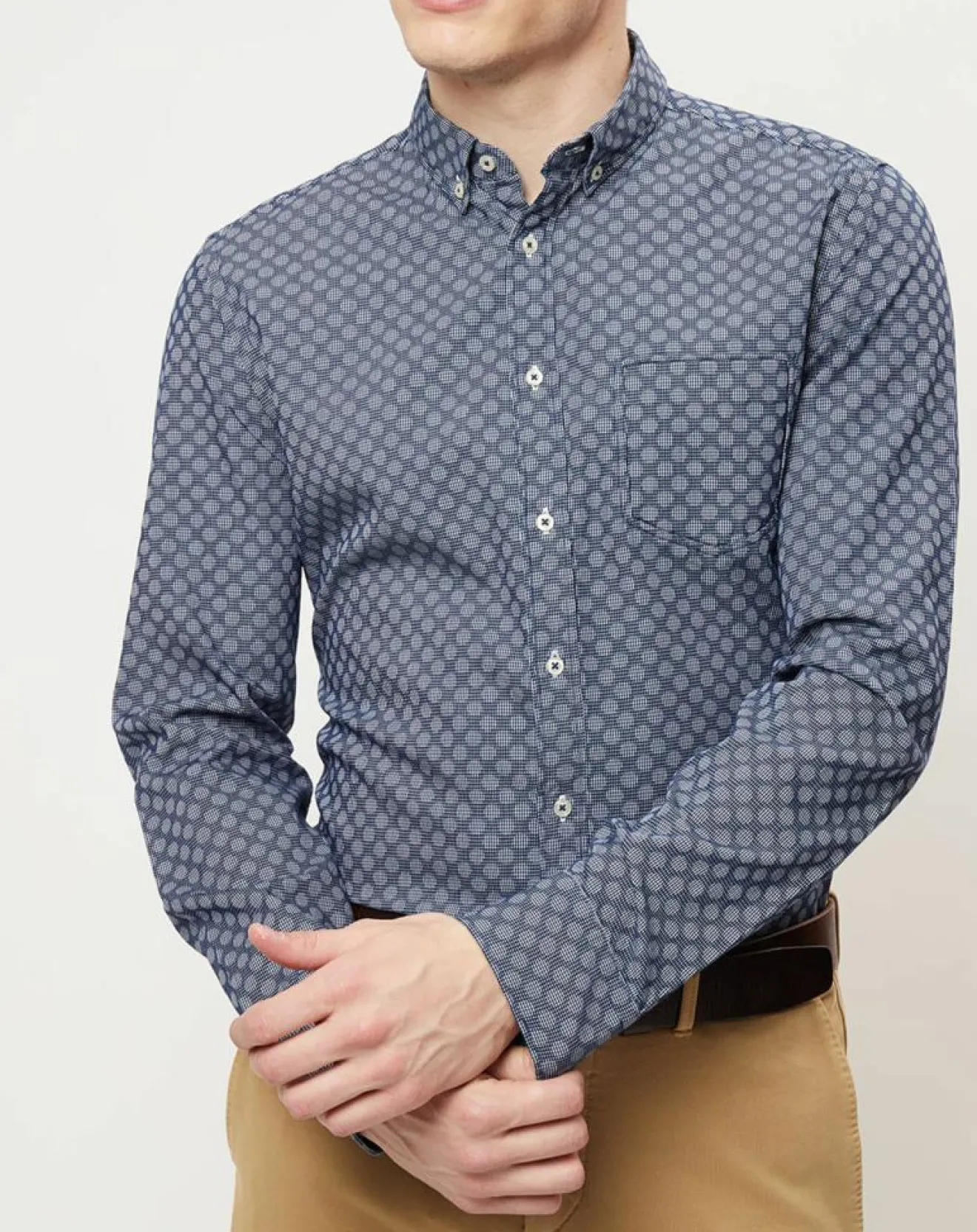 Outlet Marc O'Polo Chemise shapped fit bleue