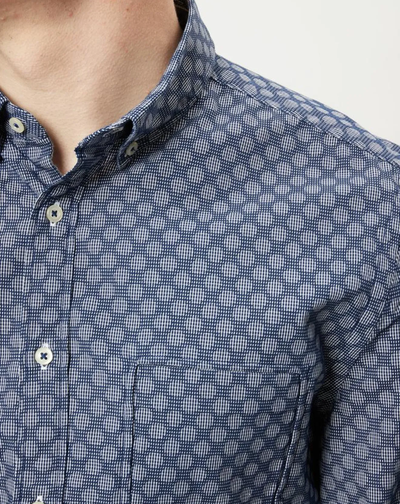 Outlet Marc O'Polo Chemise shapped fit bleue