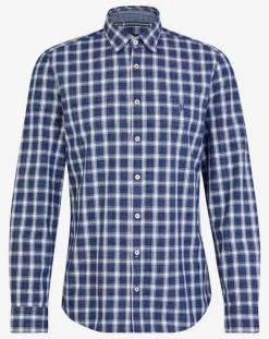 Homme Marc O'Polo Chemise slim à carreaux bleu/blanc