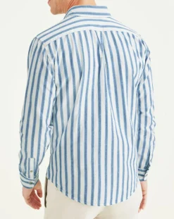Sale Dockers Chemise Slim Alpha Icon à rayures bleu/blanc
