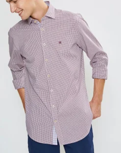 Homme Hackett London Chemise Slim Fit à carreaux rouge