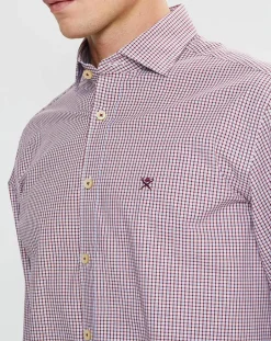 Homme Hackett London Chemise Slim Fit à carreaux rouge