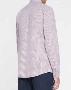 Homme Hackett London Chemise Slim Fit à carreaux rouge