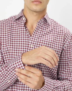 Discount Hackett London Chemise Slim Fit à carreaux vichy rouge/blanc