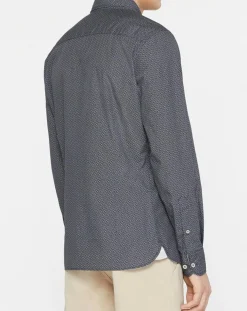 Homme Hackett London Chemise Slim Fit à imprimé fantaisie bleu foncé