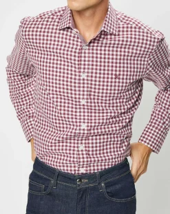 Hot Hackett London Chemise Slim Fit à imprimé vichy rouge/blanc