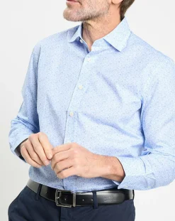 Online Hackett London Chemise Slim Fit à imprimé coquillage bleu ciel