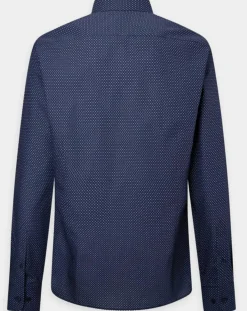 Best Hackett London Chemise Slim Fit à micro imprimé géométrique bleue