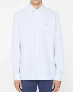 Clearance Hackett London Chemise Slim Fit à rayures bleu ciel/blanc