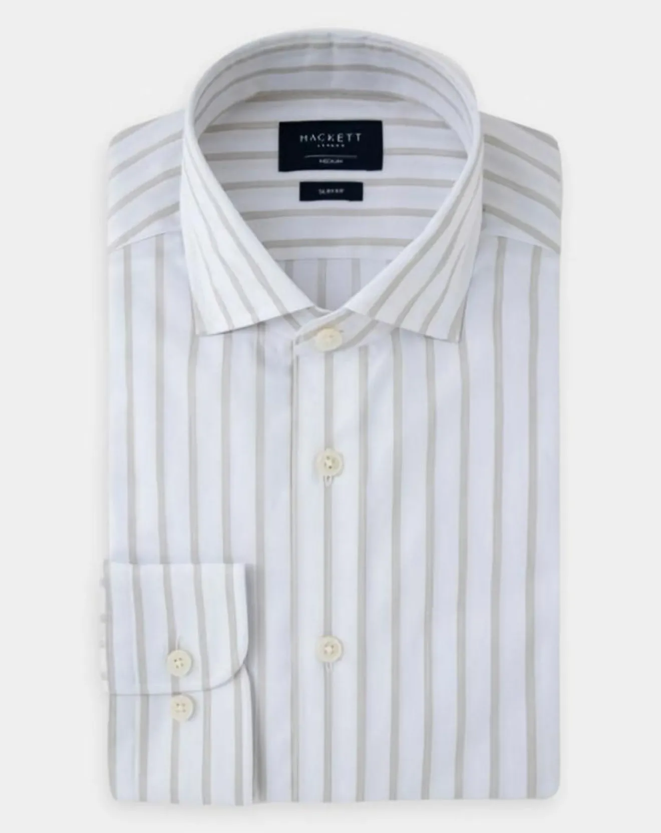Homme Hackett London Chemise Slim Fit à rayures Smart écrue