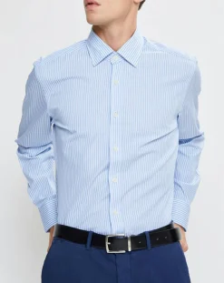 Best Hackett London Chemise Slim Fit à rayures bleue
