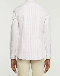 Homme Hackett London Chemise Slim Fit Biface à rayures rose