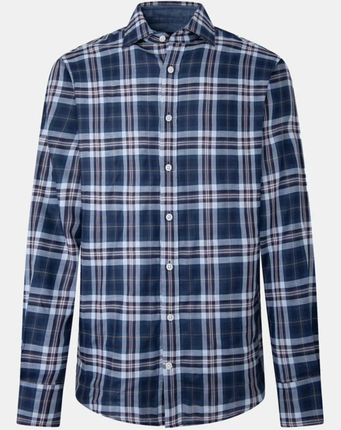 Best Hackett London Chemise Slim Fit Dark à carreaux bleue