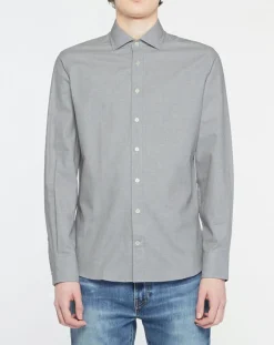 Homme Hackett London Chemise Slim Fit Dobby gris clair