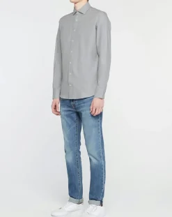 Homme Hackett London Chemise Slim Fit Dobby gris clair