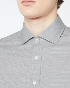 Homme Hackett London Chemise Slim Fit Dobby gris clair