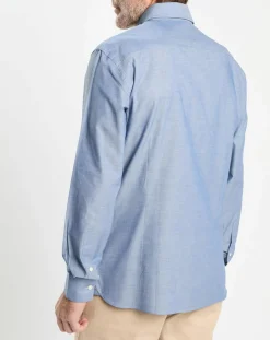 Homme Hackett London Chemise Slim Fit effet denim bleue