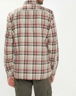 Homme Hackett London Chemise Slim Fit en Flanelle Tartan beige/rouge/kaki