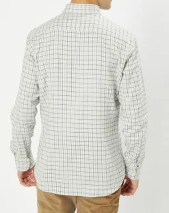 Discount Hackett London Chemise Slim Fit en Flanelle à carreaux gris clair