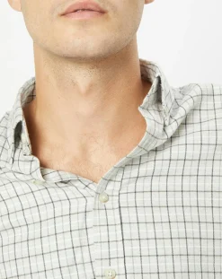 Discount Hackett London Chemise Slim Fit en Flanelle à carreaux gris clair