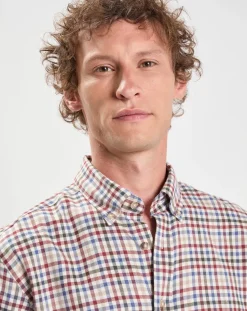 Homme Hackett London Chemise Slim Fit en Flanelle Vichy multicolore