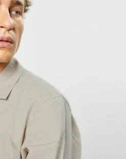 Homme Hackett London Chemise Slim Fit en Laine mélangée beige